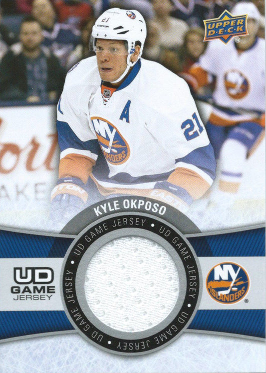  2015-16 Upper Deck Game Jersey KYLE OKPOSO Fabric Swatch UD 02542 Image 1