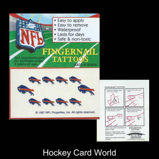 Buffalo Bills Fingernail Tattoos Set of 10 Decal Sticker Licensed NFL
