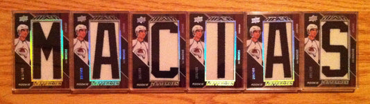  2009-10 UD Black RAY MACIAS Lettermen Nameplate RC 09-Complete Set UD Image 1