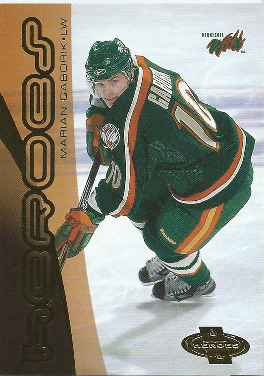  2000-01 Upper Deck Heroes #166 MARIAN GABORIK Rookie RC Hockey NHL 02443 Image 1