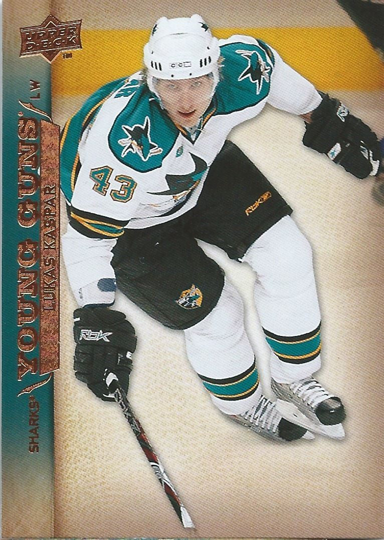 2007-08 Upper Deck #494 LUKAS KASPAR YG Young Guns Rookie RC NHL 02209