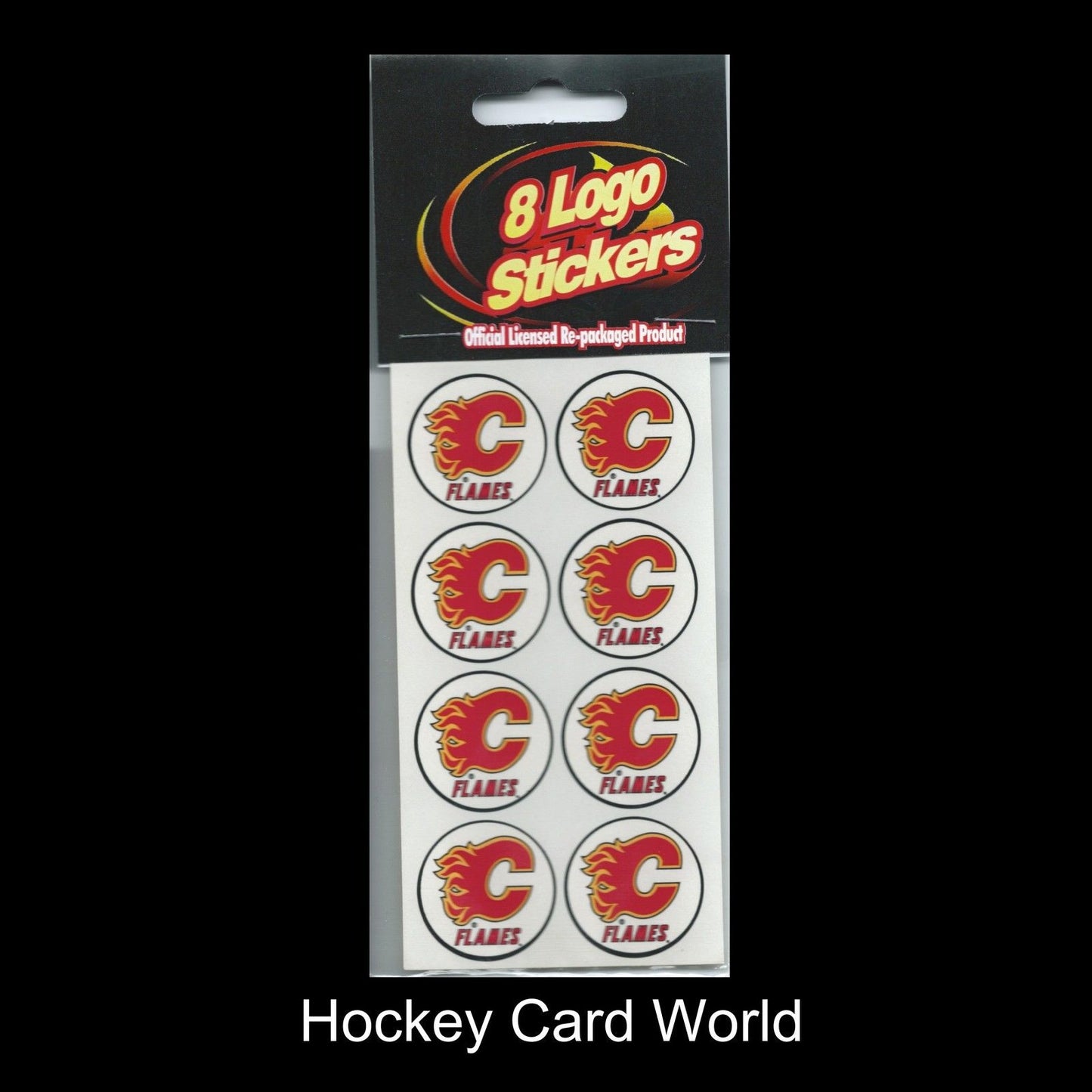 Calgary Flames  Official Licensed 8 Stickers Decal Sheet 2.5" x 5"