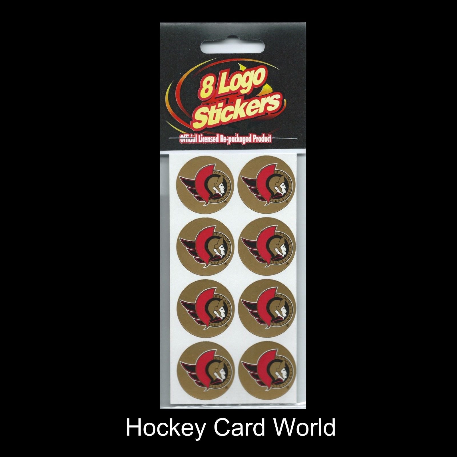  Ottawa Senators NHL Official Licensed 8 Stickers Decal Sheet 2.5" x 5" Image 1