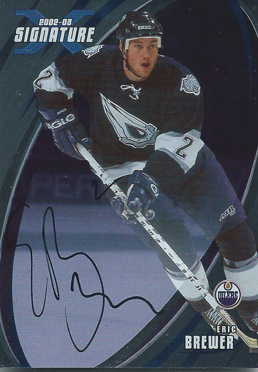 2002-03 BAP Signature Series #44 ERIC BREWER Autograph Auto Hockey 02447