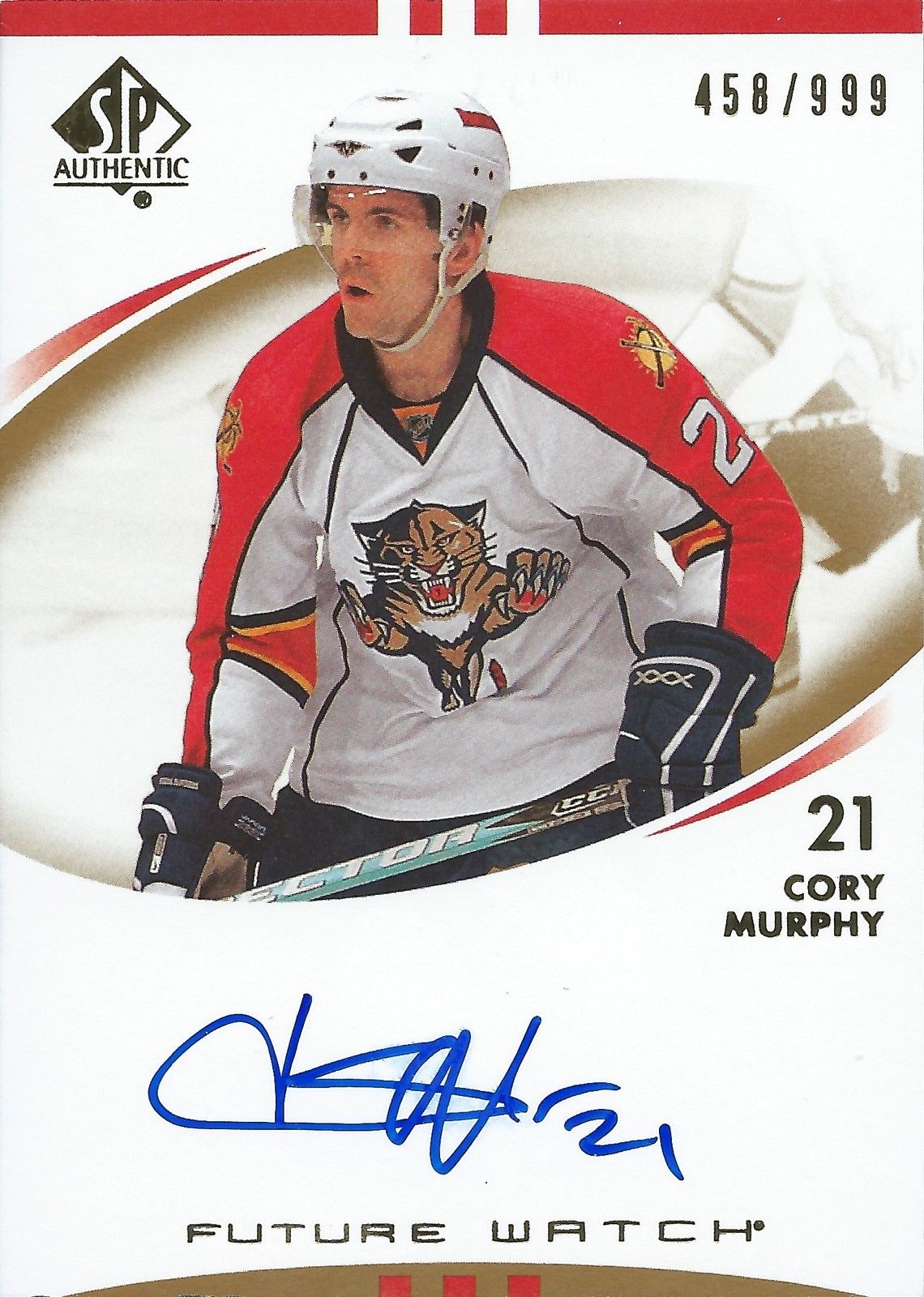  2007-08 SP Authentic CORY MURPHY Auto/RC 458/999 Future Rookie  00026 Image 1