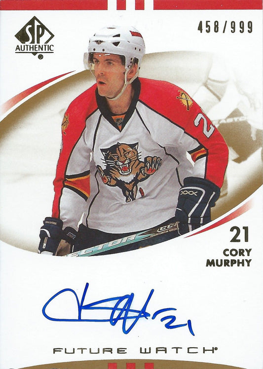  2007-08 SP Authentic CORY MURPHY Auto/RC 458/999 Future Rookie  00026 Image 1