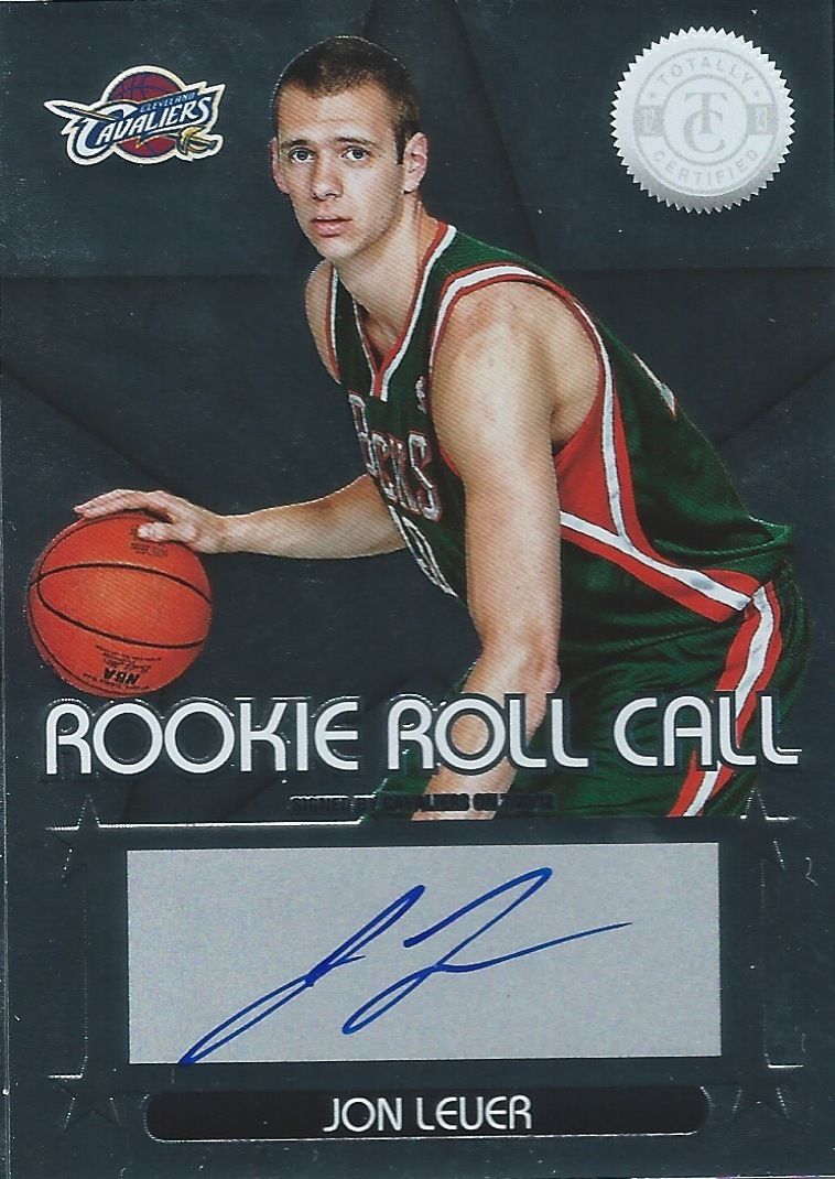  2012-13 Totally Certified Rookie Roll Call JON LEUER Auto Signature 01169 Image 1