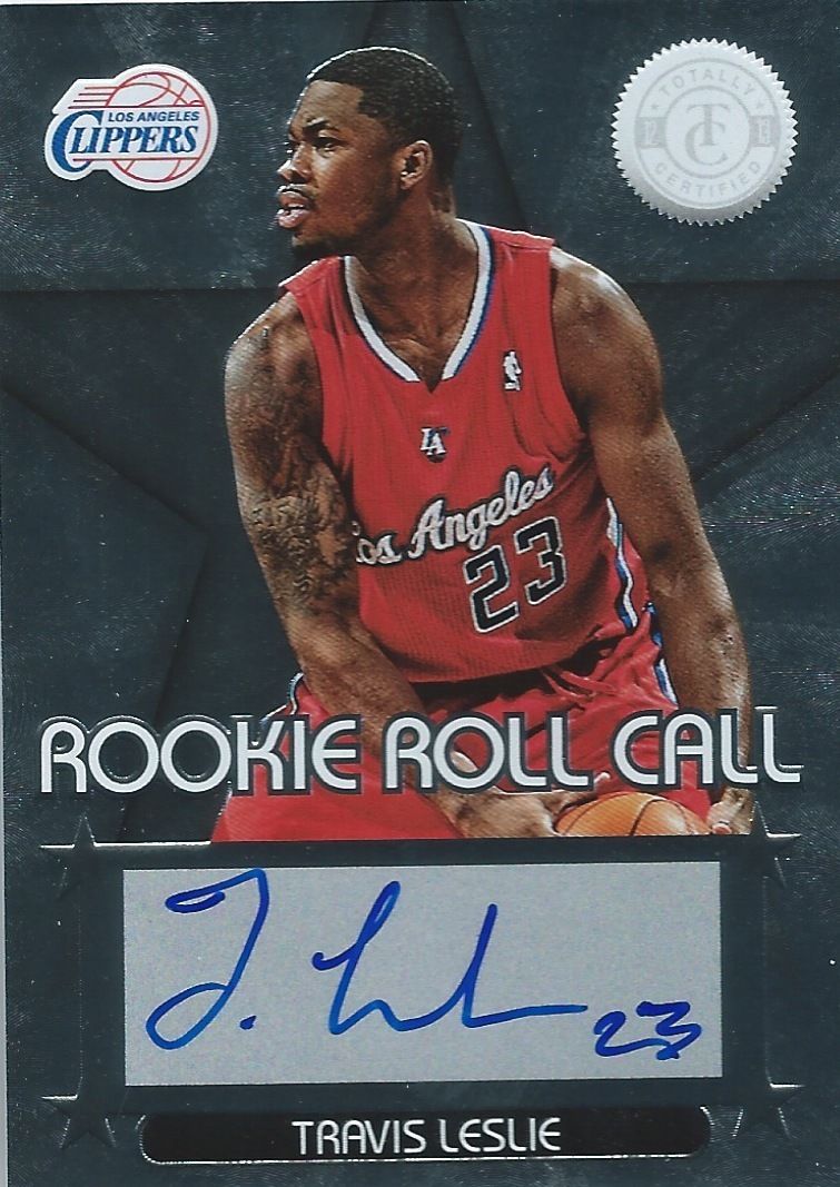  2012-13 Totally Certified Rookie Roll Call TRAVIS LESLIE Auto Panini 01168 Image 1