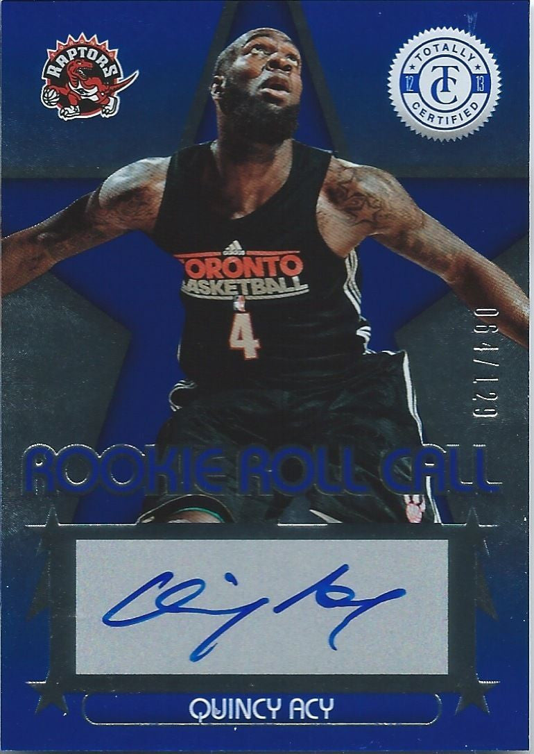 2012-13 Totally Certified Rookie Roll Blue QUINCY ACY /129 Auto 01149