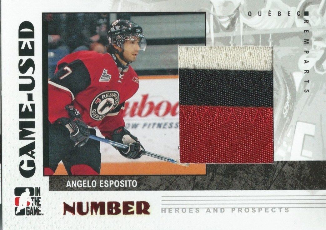  2007-08 ITG Heroes and Prospects Numbers ANGELO ESPOSITO /20 BV $50 02318 Image 1