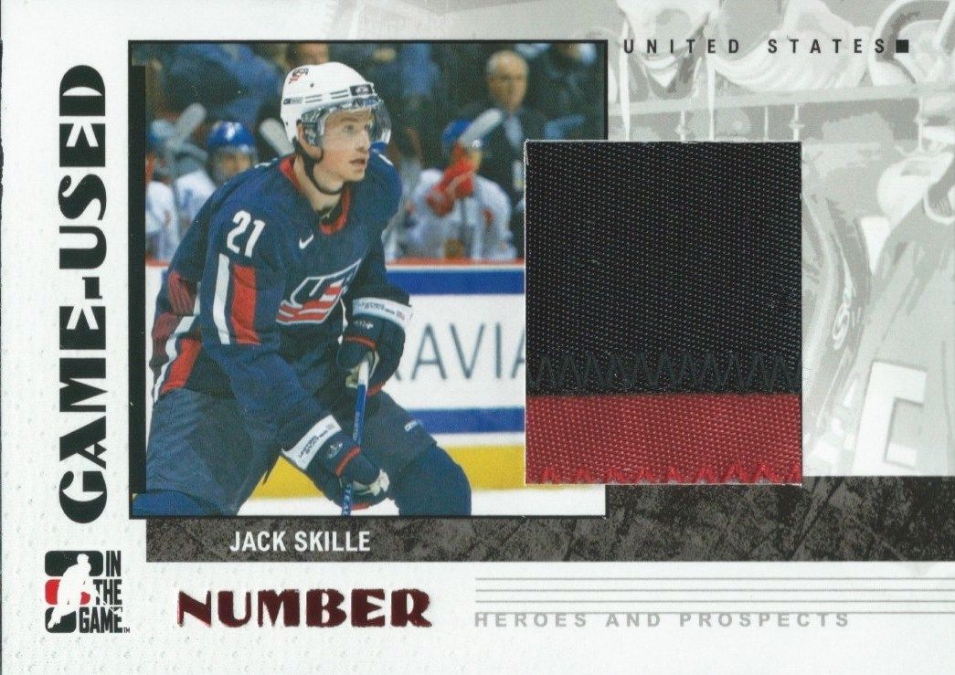  2007-08 ITG Heroes and Prospects Numbers JACK SKILLE /20 - BV $40 - 02317 Image 1