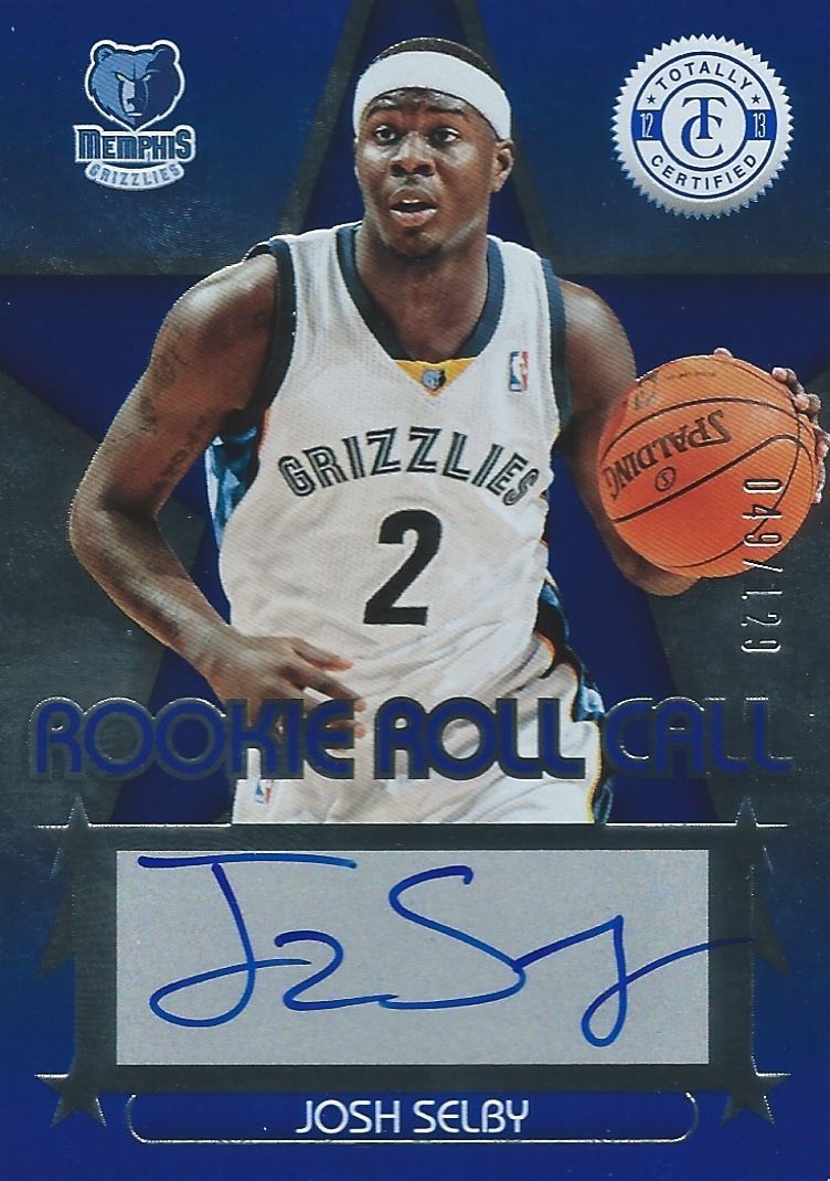  2012-13 Totally Certified Rookie Roll Blue JOSH SELBY /129 Auto 01591 Image 1