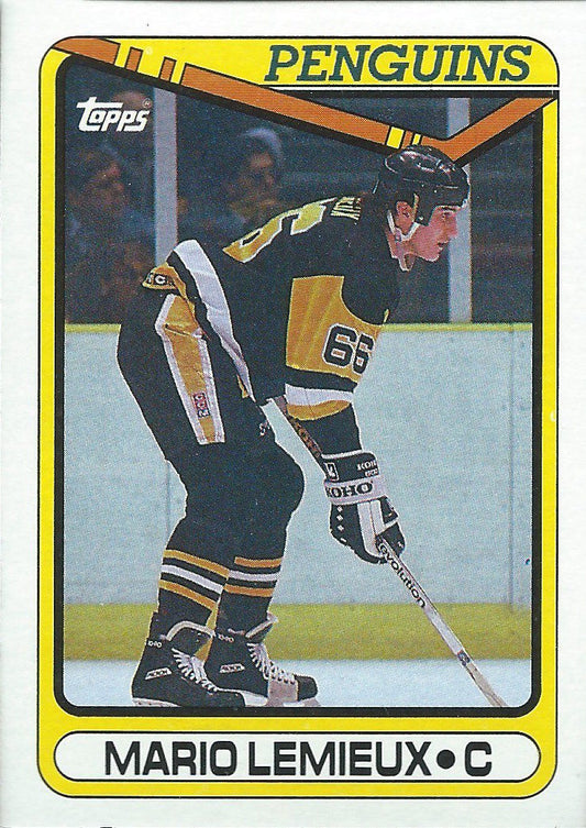  1990-91 Topps #175 MARIO LEMIEUX Hockey NHL 02462 Image 1