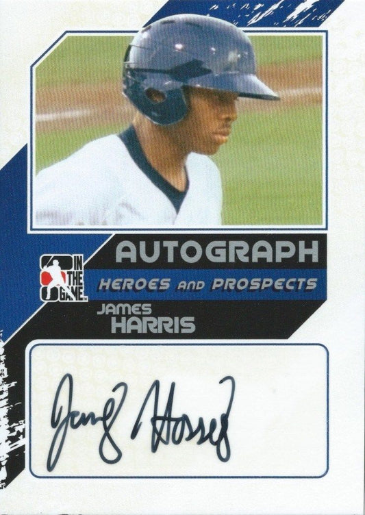  2011 ITG Heroes and Prospects Close Up JAMES HARRIS /190* Auto 01250 Image 1