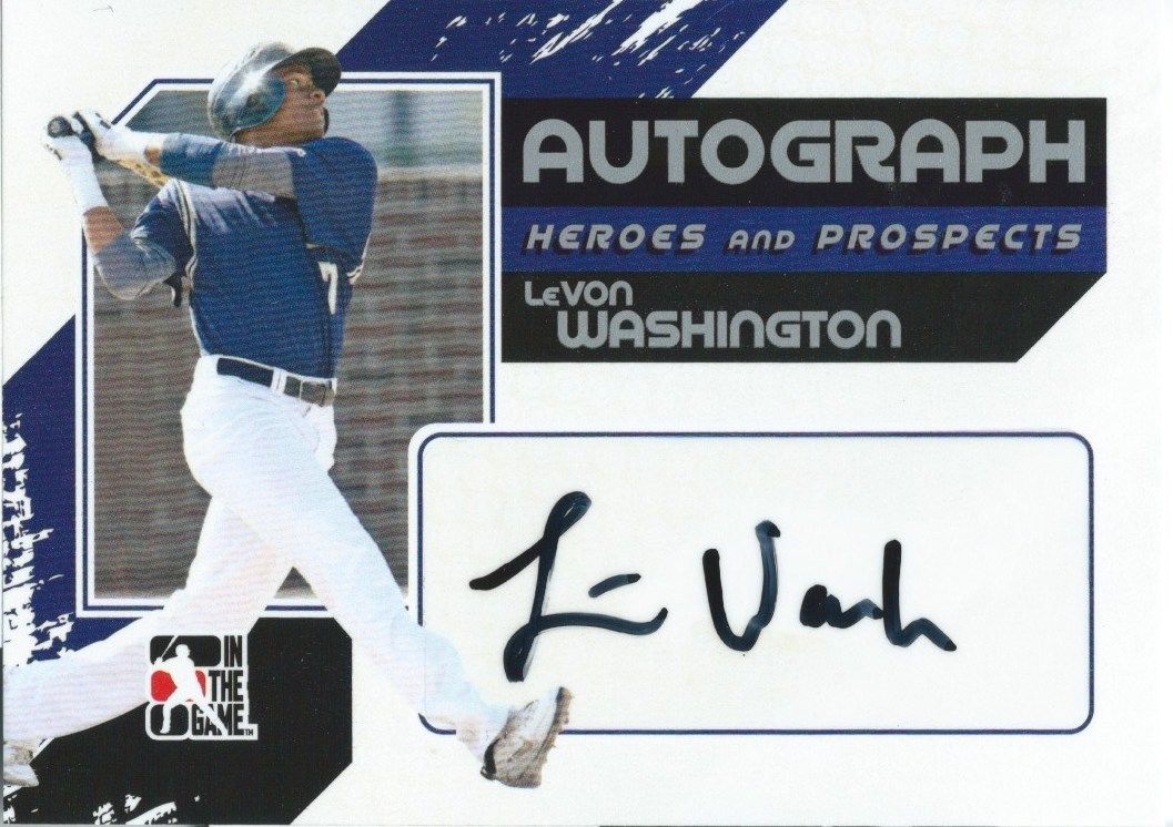  2011 ITG Heroes and Prospects Full Body LEVON WASHINGTON /390* Auto 01248 Image 1