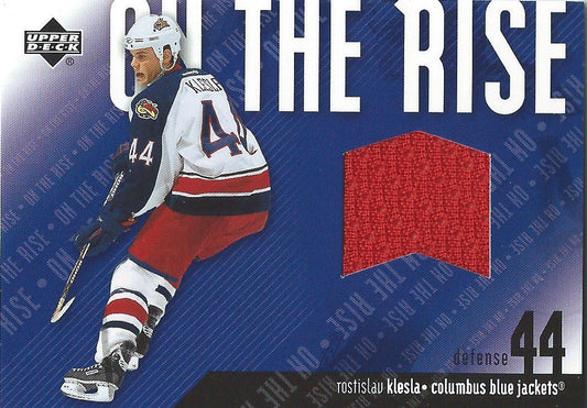 2002-03 Upper Deck On The Rise ROSTISLAV KLESLA Jersey NHL Material 01950