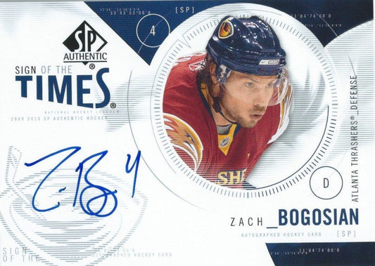 2009-10 SP Authentic Sign of the Times ZACK BODODIAN Auto Signatures