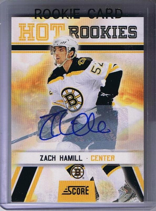 2010-11 Score ZACH HAMILL Auto RC Autograph Rookie **SP** Boston Bruins