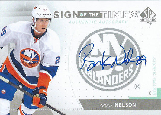 2013-14 UD SP Authentic Sign of Times BROCK NILSON (14-15) Autograph 02505