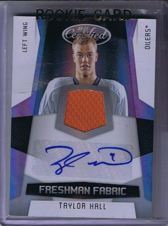  2010-11 Certified TAYLOR HALL Auto / Jersey Rookie 319/499 RC Oilers Image 1