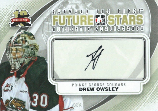  2011-12 ITG Between the Pipes Future Stars DREW OWSLEY Autograph Auto  Image 1