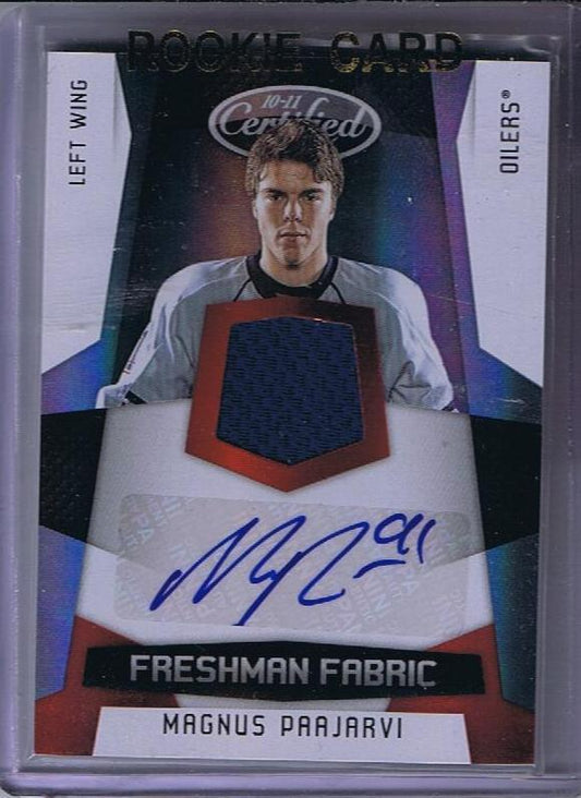  2010-11 Certified Blue MAGNUS PAAJARVI Auto / Jersey Rookie 32/50 RC 01645 Image 1
