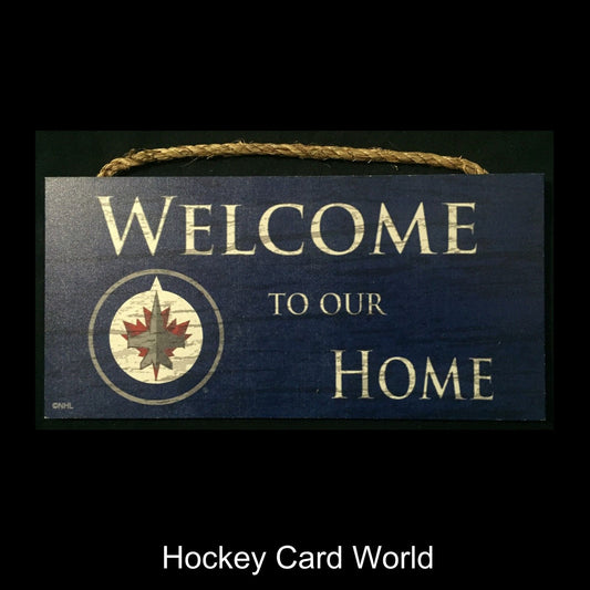 Winnipeg Jets 6" x 12" Wooden "Welcome" Sign NHL Official Licensed