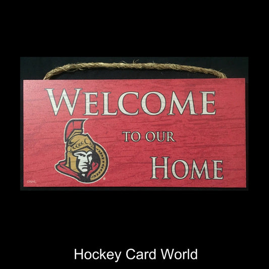 Ottawa Senators 6" x 12" Wooden "Welcome" Sign NHL Official Licensed