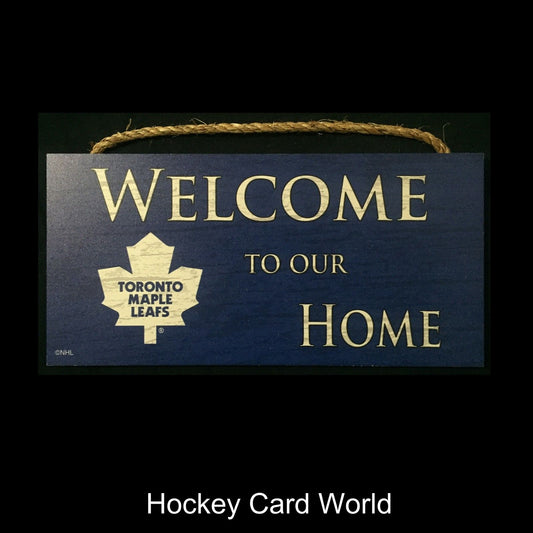  Toronto Maple Leafs 6" x 12" Wooden "Welcome" Sign NHL Official Licensed Image 1