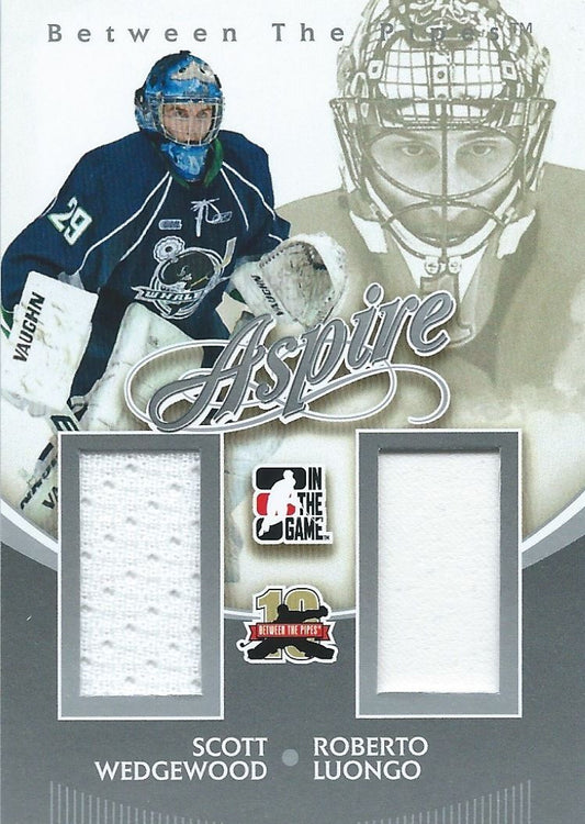 2011-12 Between The Pipes WEDGWOOD / LUONGO Aspire /140 Dual jersey 02275