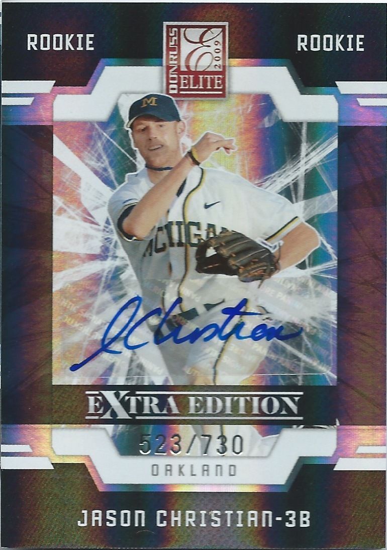  2009 Donruss Elite Extra Edition JASON CHRISTIAN #/730 Rookie Panini Image 1