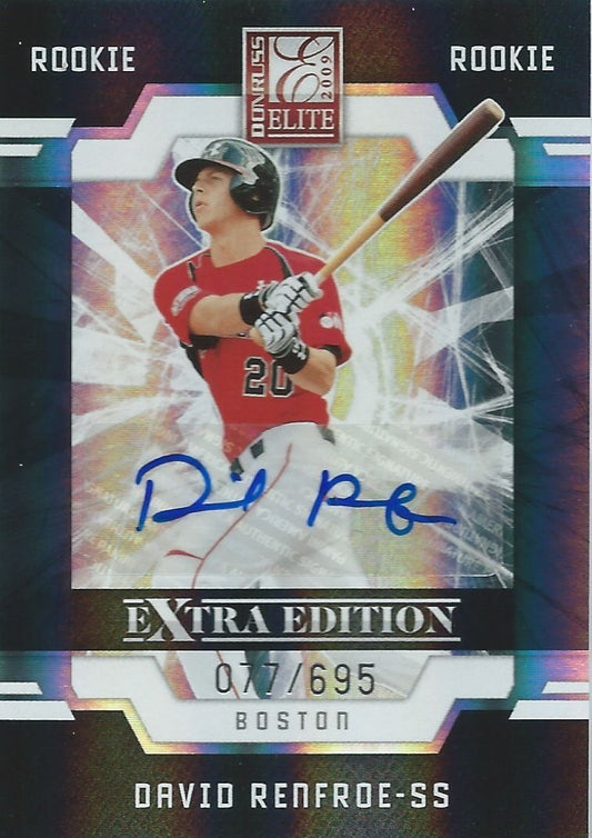  2009 Donruss Elite Extra Edition DAVID RENFROE 77/695 Rookie Panini 01467 Image 1