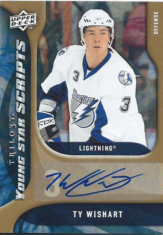 2009-10 Upper Deck Trilogy Young Stars Scripts TY WISHART Autograph 02497 Image 1