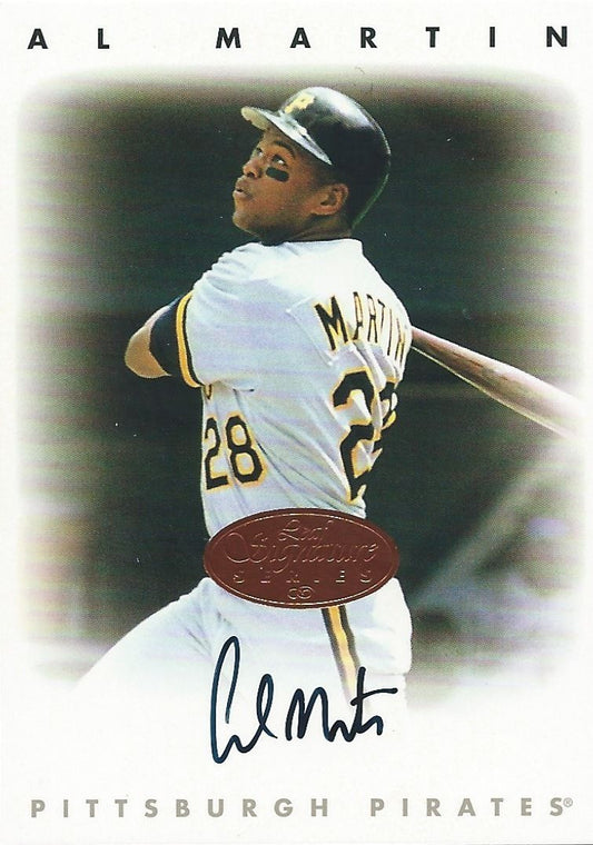 1996 Leaf Signature Autographs Bronze AL MARTIN Auto /3500 MLB 01485