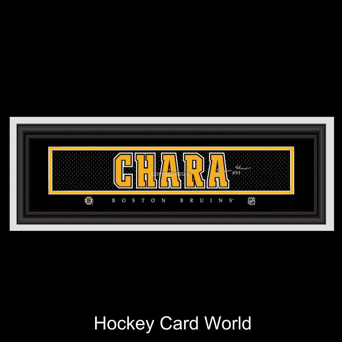Medano Chara Boston Bruins FramedAuto  24x8 NHL Official Licensed