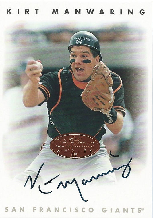 1996 Leaf Signature Autographs Bronze KIRT MANWARING Auto /3500 01493