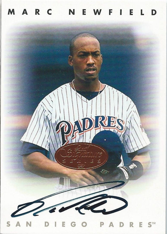 1996 Leaf Signature Autographs Bronze MARC NEWFIELD Auto /3500 01472