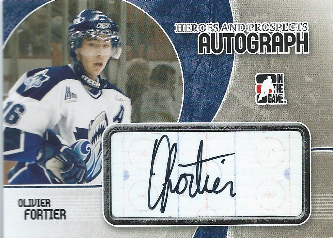  2007-08 ITG Heroes and Prospects OLIVIER FORTIER Autographs 00514 Image 1