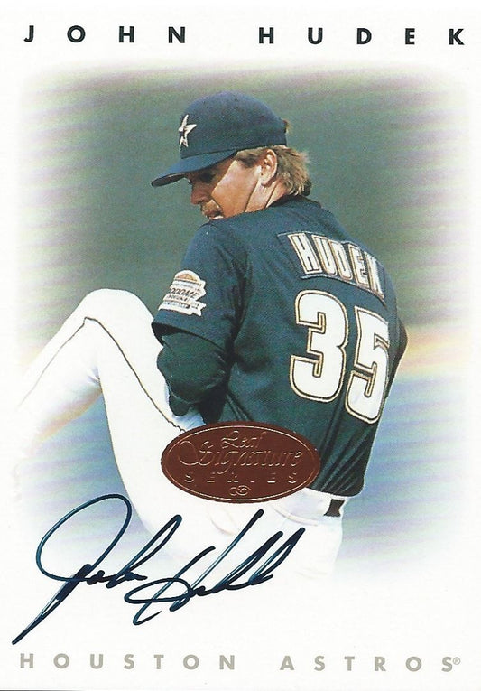  1996 Leaf Signature Autographs Bronze JOHN HUDEK Auto /3500 MLB 01474 Image 1