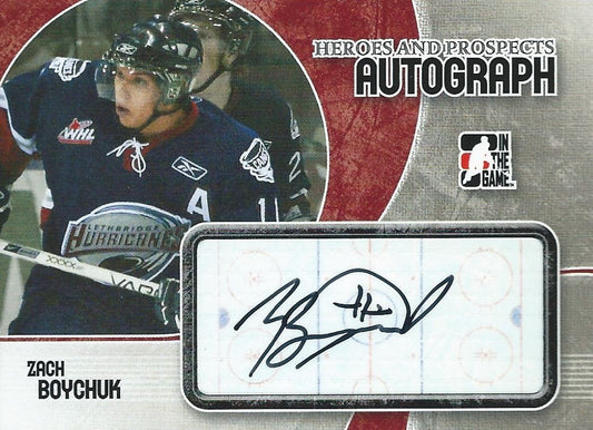2007-08 ITG Heroes and Prospects ZACH BOYCHUK Auto Autographs 00517