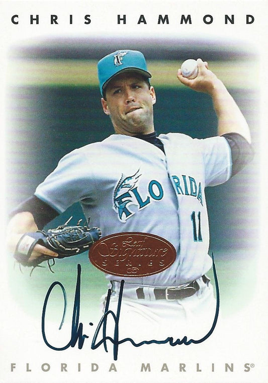 1996 Leaf Signature Autographs Bronze CHRIS HAMMOND Auto /3500 01479