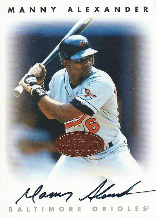 1996 Leaf Signature Autographs Bronze MANNY ALEXANDER Auto /3500 01489