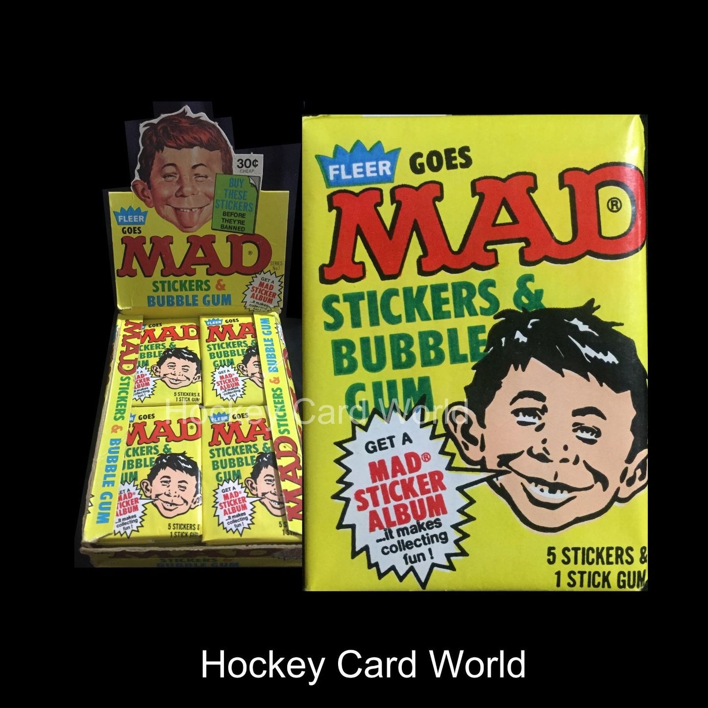 1983 Fleer MAD Magazine Stickers Series 1 Pack with Gum **VERY RARE**