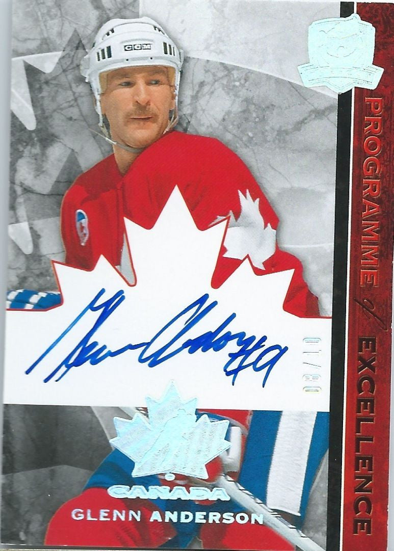 2008-09 The Cup Programme of Excellence GLENN ANDERSON 8/10 Auto Signature