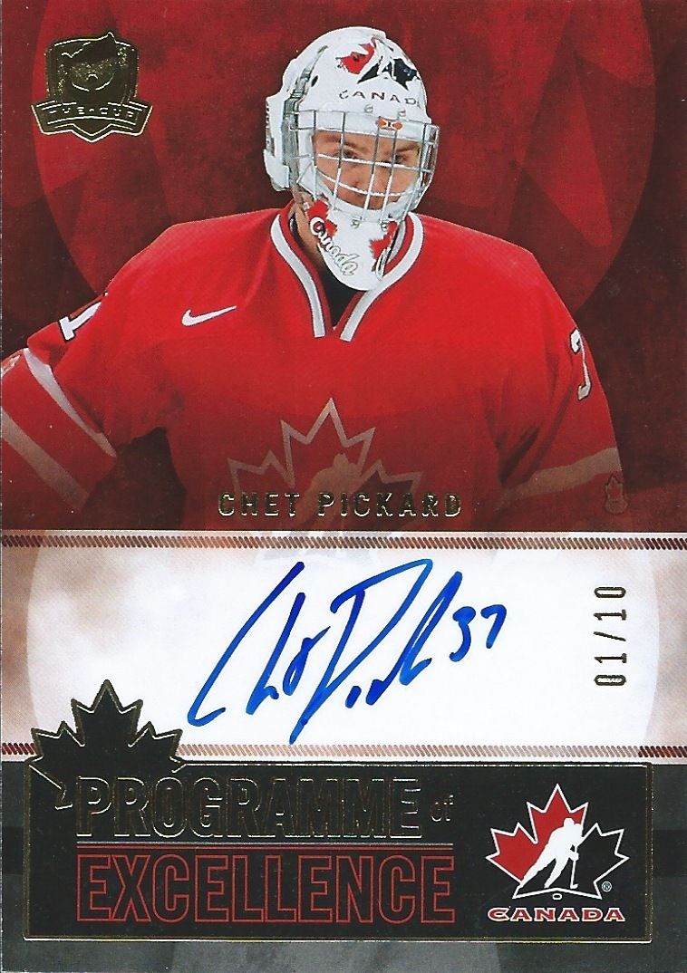  2012-13 The Cup Programme of Excellence CHET PICKARD 1/10 Auto Signature  Image 1
