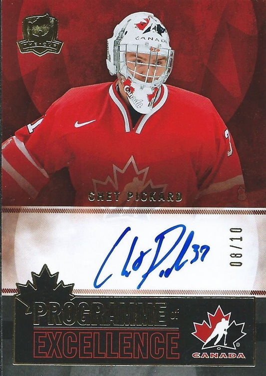  2012-13 The Cup Programme of Excellence CHET PICKARD 8/10 Auto Signature  Image 1