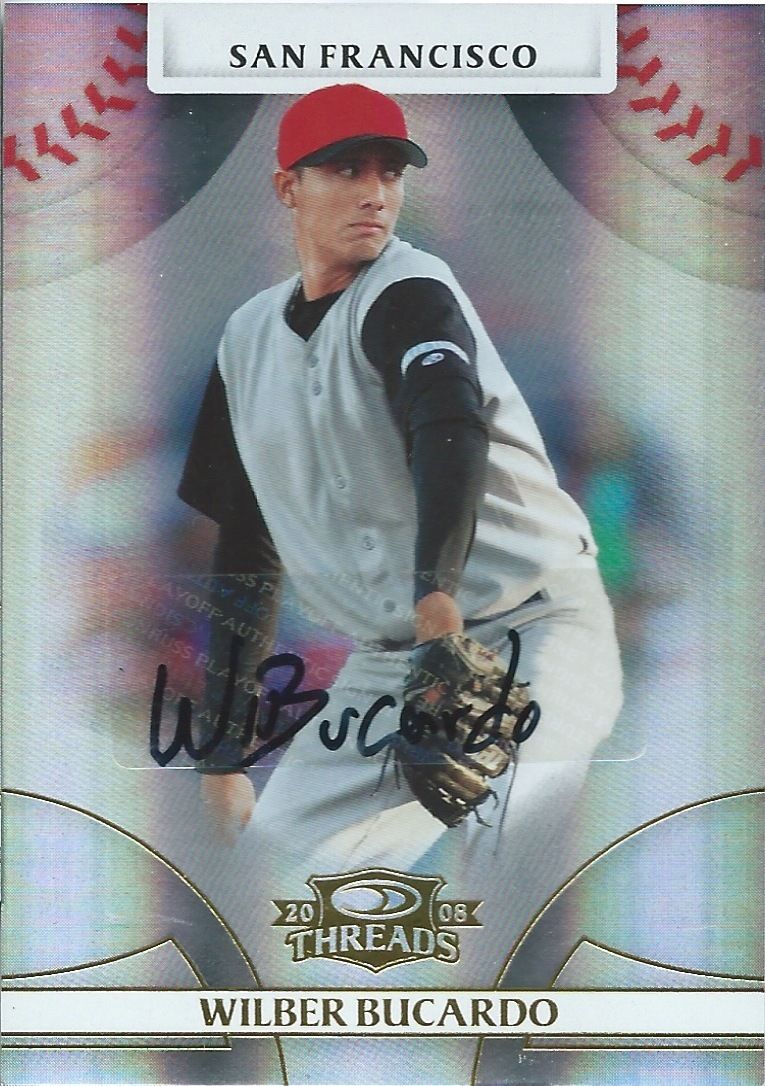  2008 Donruss Threads Gold WILBER BUCARDO 194/420 Auto Signatures 01514 Image 1