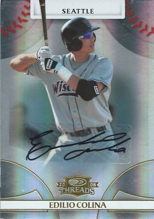  2008 Donruss Threads Gold BRENT EDILLIO COLINA 630/975 Auto 01509 Image 1