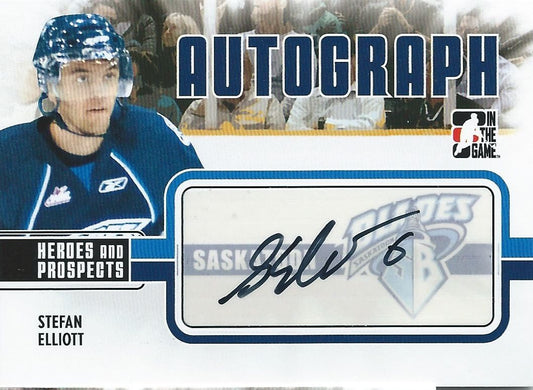 2009-10 ITG Heroes and Prospects STEFAN ELLIOTT Autographs 00543