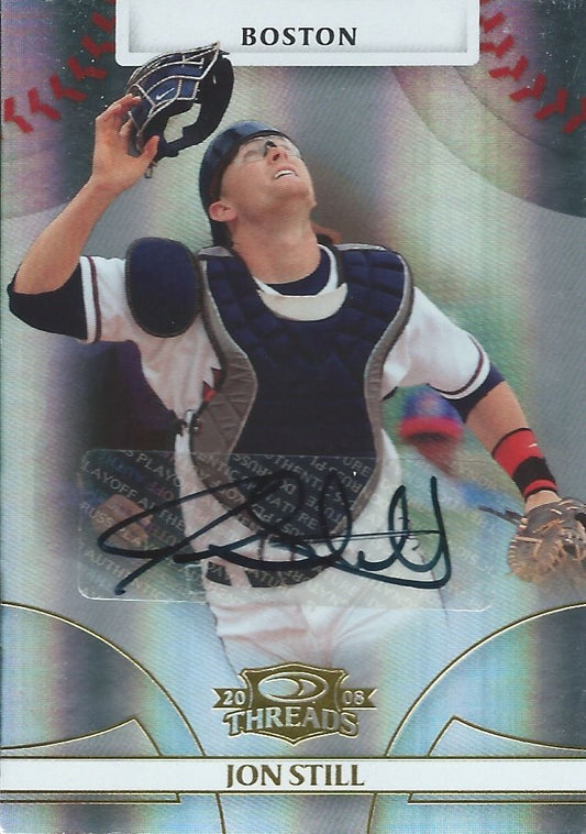  2008 Donruss Threads Gold JON STILL #/725 Auto Signatures Image 1